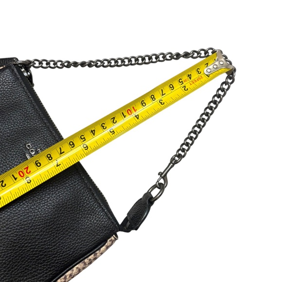 Coach Nolita 19 mini bag purse Black With Faux Snakeskin 57932 - Picture 11 of 12